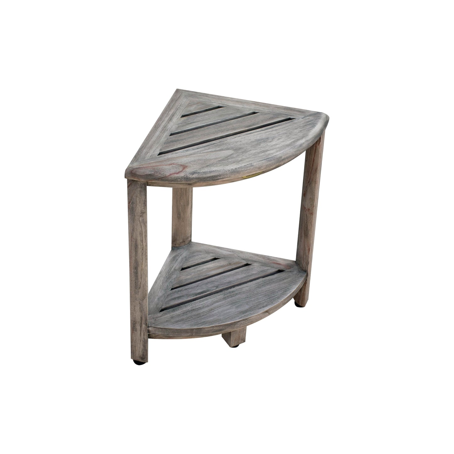 CoastalVogue, Étagère de douche d'angle en teck, Tabouret de douche pour se raser les jambes, Repose-pieds de douche, Tabouret de douche en teck, Tabouret de douche d'angle