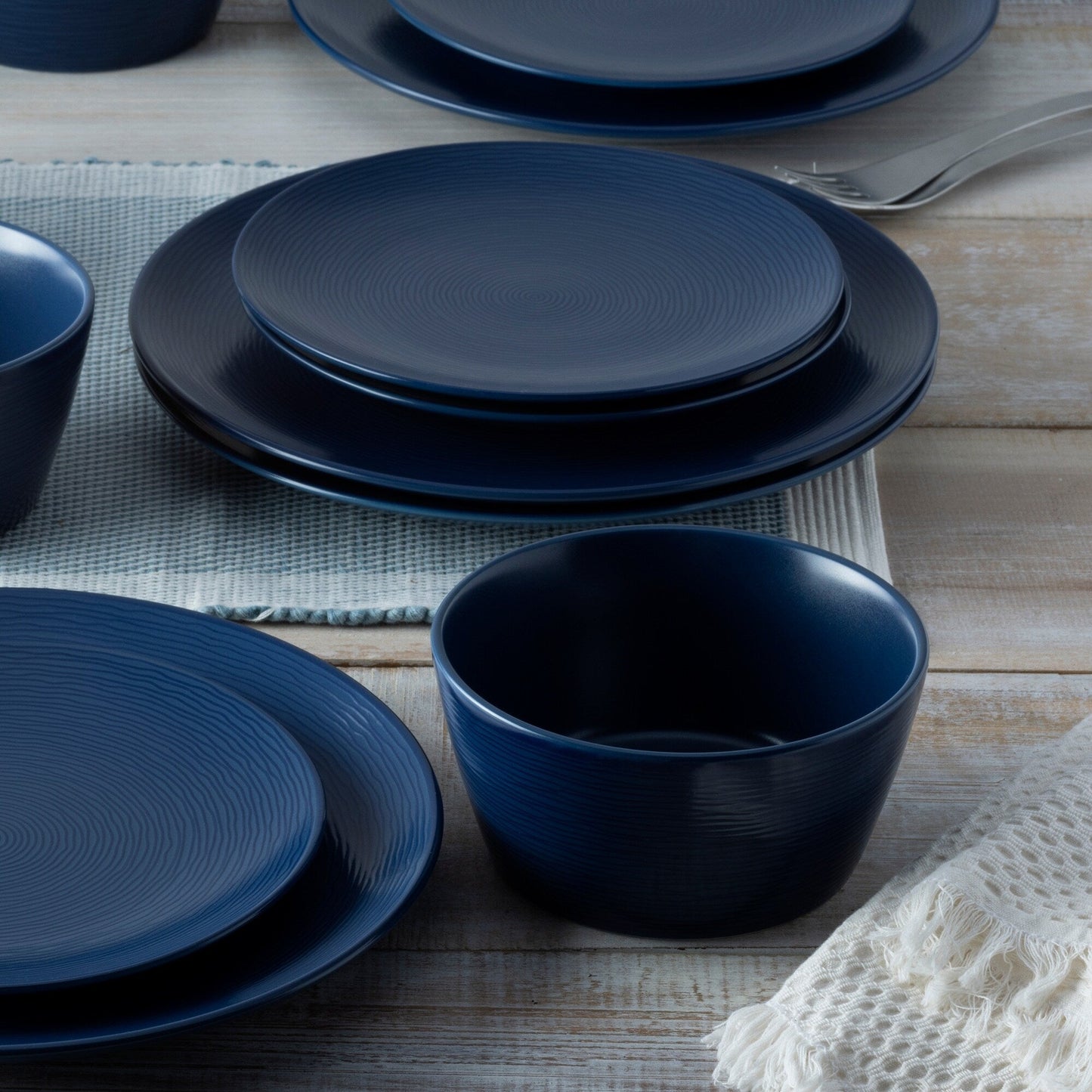 Service de table Noritake Colorscapes Swirl 12 pièces, coupe, service pour 4 personnes