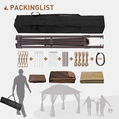 Gazebo escamotable en acier Cozywor de 11 pi x 11 pi avec moustiquaire