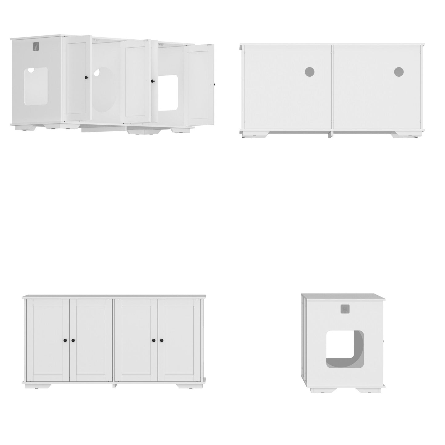 Meuble de dissimulation pour bac à litière pour chat et toilettes privées pour animaux de compagnie