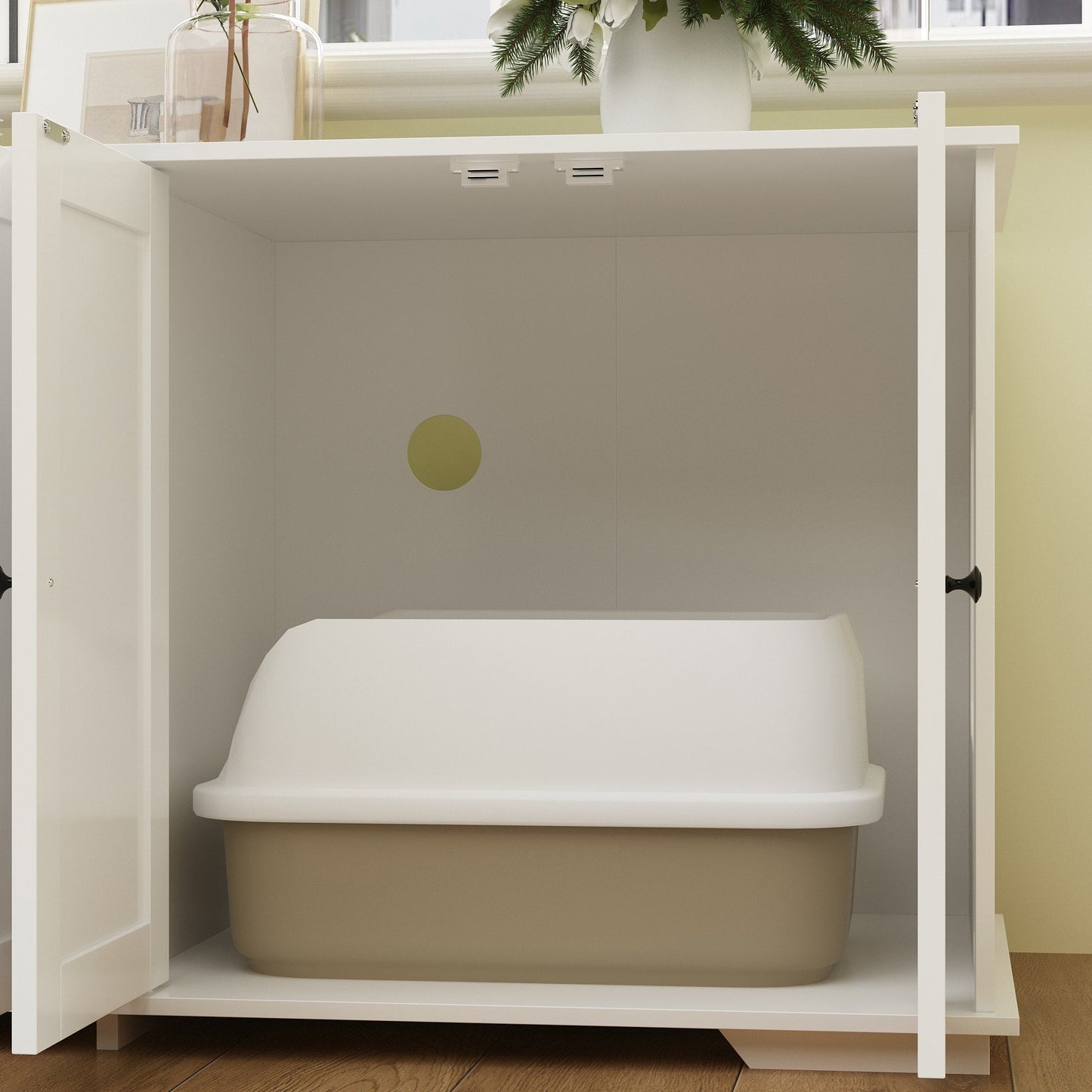 Meuble de dissimulation pour bac à litière pour chat et toilettes privées pour animaux de compagnie