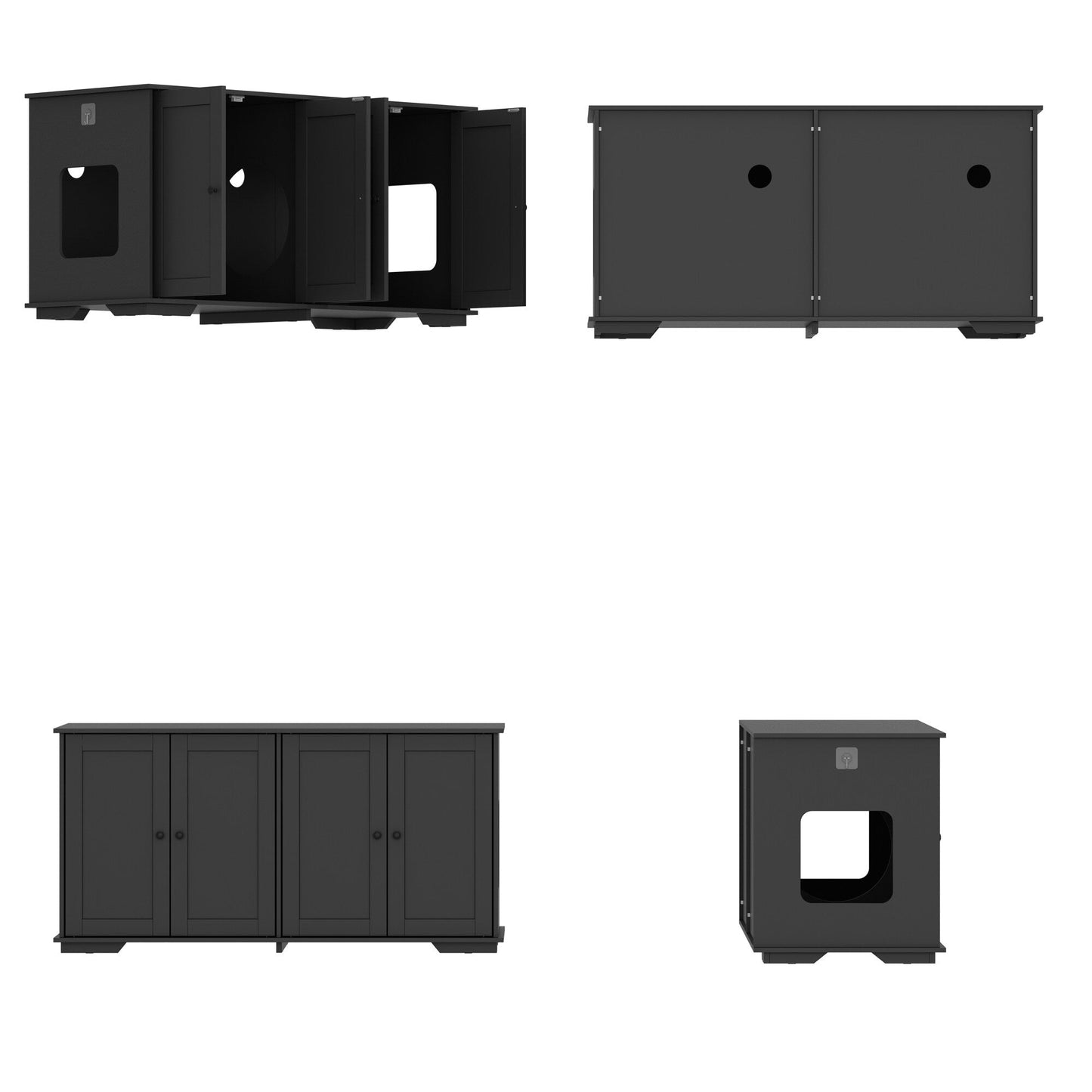 Meuble de dissimulation pour bac à litière pour chat et toilettes privées pour animaux de compagnie