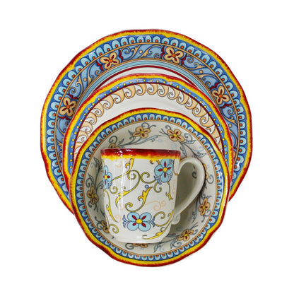 Service de table 16 pièces Euro Ceramica Duomo (service pour 4) - Style italien