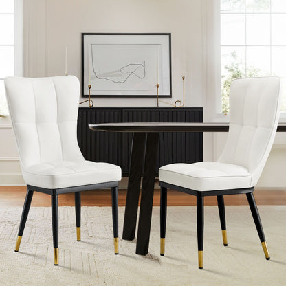 Lot de 2/4 chaises de salle à manger rembourrées en similicuir