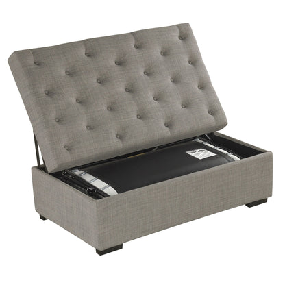 Canapé-lit pliant, ottoman de 49,6 pouces avec un canapé-lit pliant, canapé-lit ottoman convertible avec matelas à mémoire de forme et design capitonné