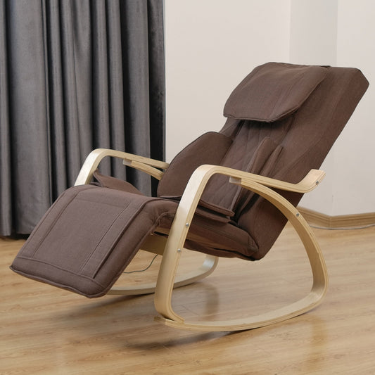 Fauteuil inclinable à air comprimé avec fonction massage complète, fauteuil de relaxation réglable à bascule avec coussin en coton