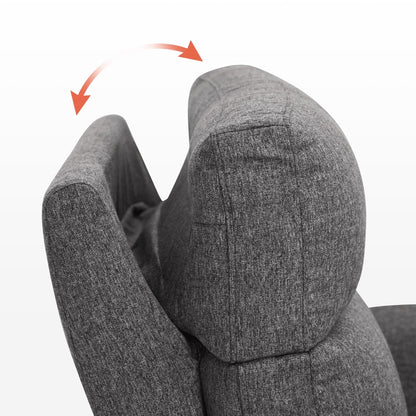 Canapé inclinable électrique MCombo 60.2 avec massage et double chauffage, appui-tête réglable, ports USB et Type-C, tissu