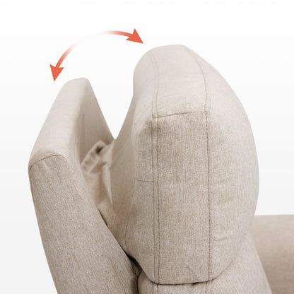 Canapé inclinable électrique MCombo 60.2 avec massage et double chauffage, appui-tête réglable, ports USB et Type-C, tissu