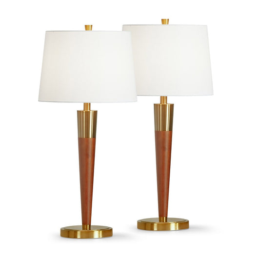 Lampes de table en bois dur Manhattan 30 (lot de 2)