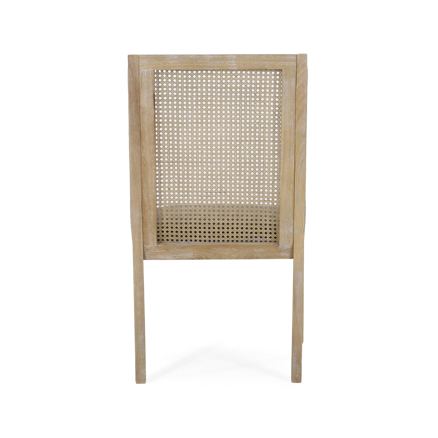 Chaises de salle à manger rembourrées en rotin et bois Maurers (lot de 2) par Christopher Knight Home