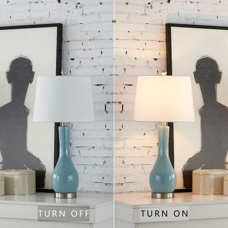 Ensemble de lampes de table en céramique 28,5 avec port USB (lot de 2)