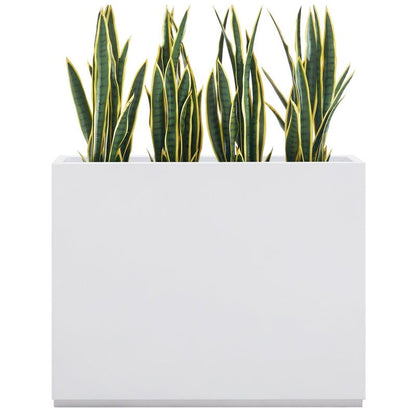Jardinière métallique lourde pour plantes d'extérieur, 96 x 25 x 76 cm (L x l x H) de hauteur et de longueur, avec séparateur en métal - 96 x 76 x 25 cm