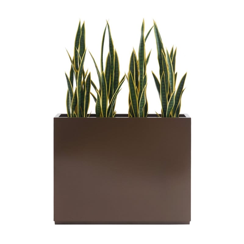 Jardinière métallique lourde pour plantes d'extérieur, 96 x 25 x 76 cm (L x l x H) de hauteur et de longueur, avec séparateur en métal - 96 x 76 x 25 cm