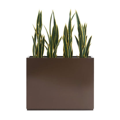 Jardinière métallique lourde pour plantes d'extérieur, 96 x 25 x 76 cm (L x l x H) de hauteur et de longueur, avec séparateur en métal - 96 x 76 x 25 cm