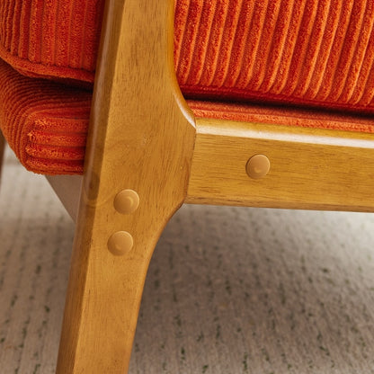 Chaise d'appoint rembourrée de style moderne du milieu du siècle