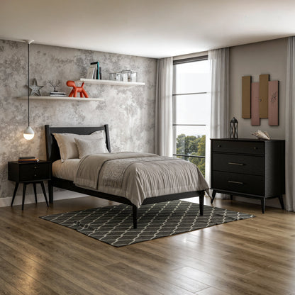 Lit à panneaux du milieu du siècle