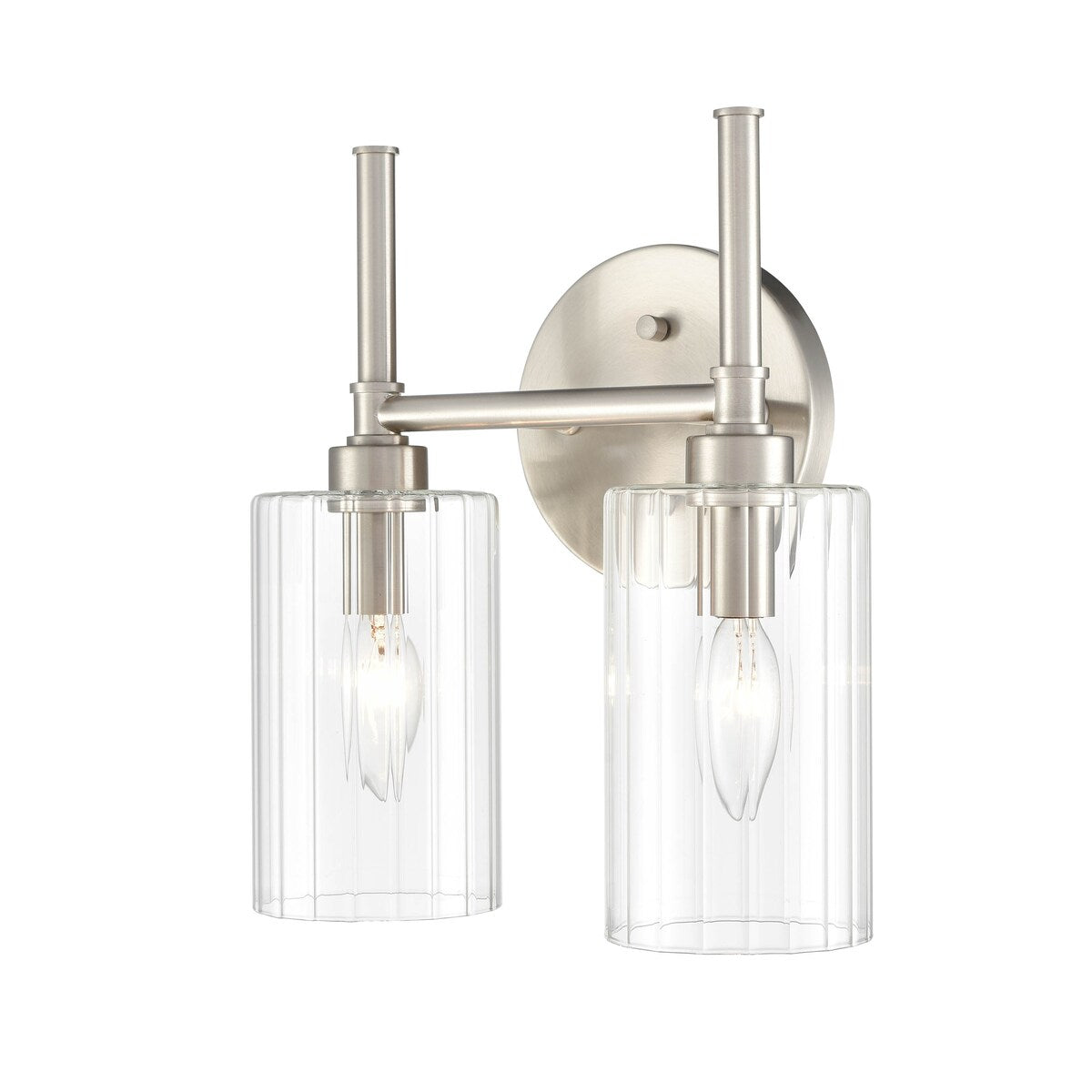 Luminaire de salle de bain Millennium Lighting Chastine avec abat-jour en verre biseauté transparent