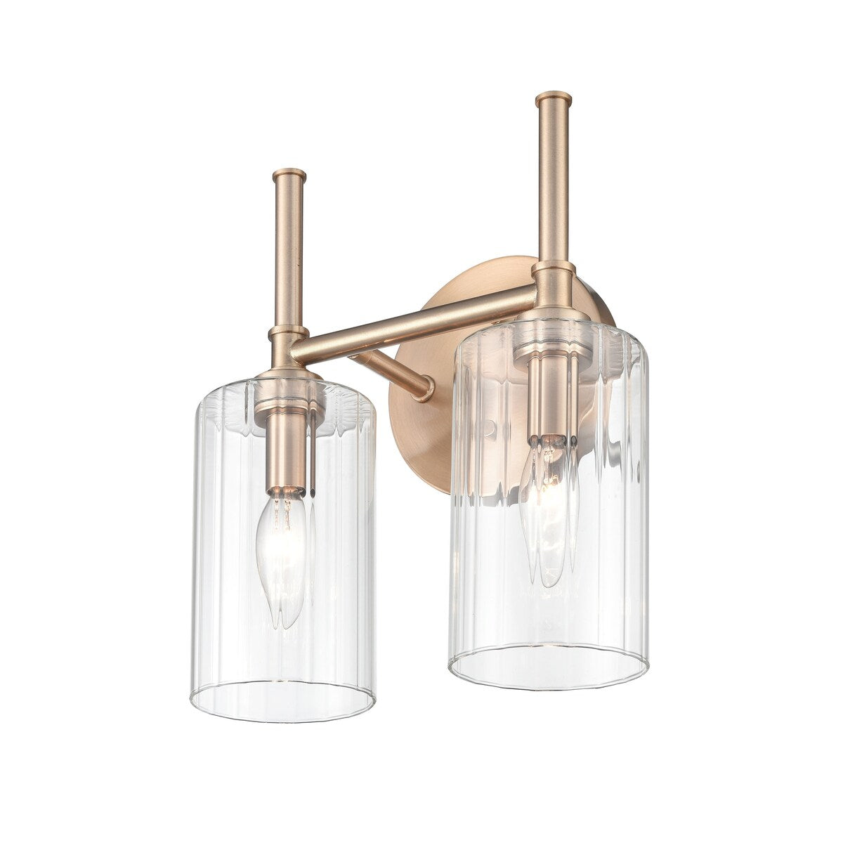 Luminaire de salle de bain Millennium Lighting Chastine avec abat-jour en verre biseauté transparent