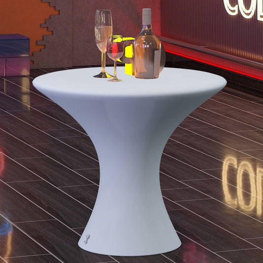 Table basse Mixoy à LED changeantes, table à vin rechargeable et sans fil, meuble d'ambiance pour terrasse, piscine