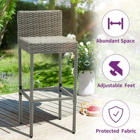 Ensemble de bar en osier pour meubles d'extérieur Moasis 5 pièces - 5 pièces