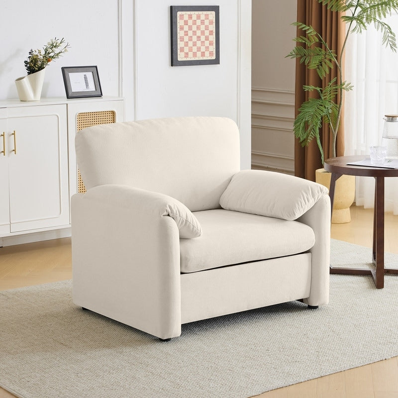 Fauteuil d'appoint moderne à oreilles d'éléphant, siège confortable pour salon et chambre