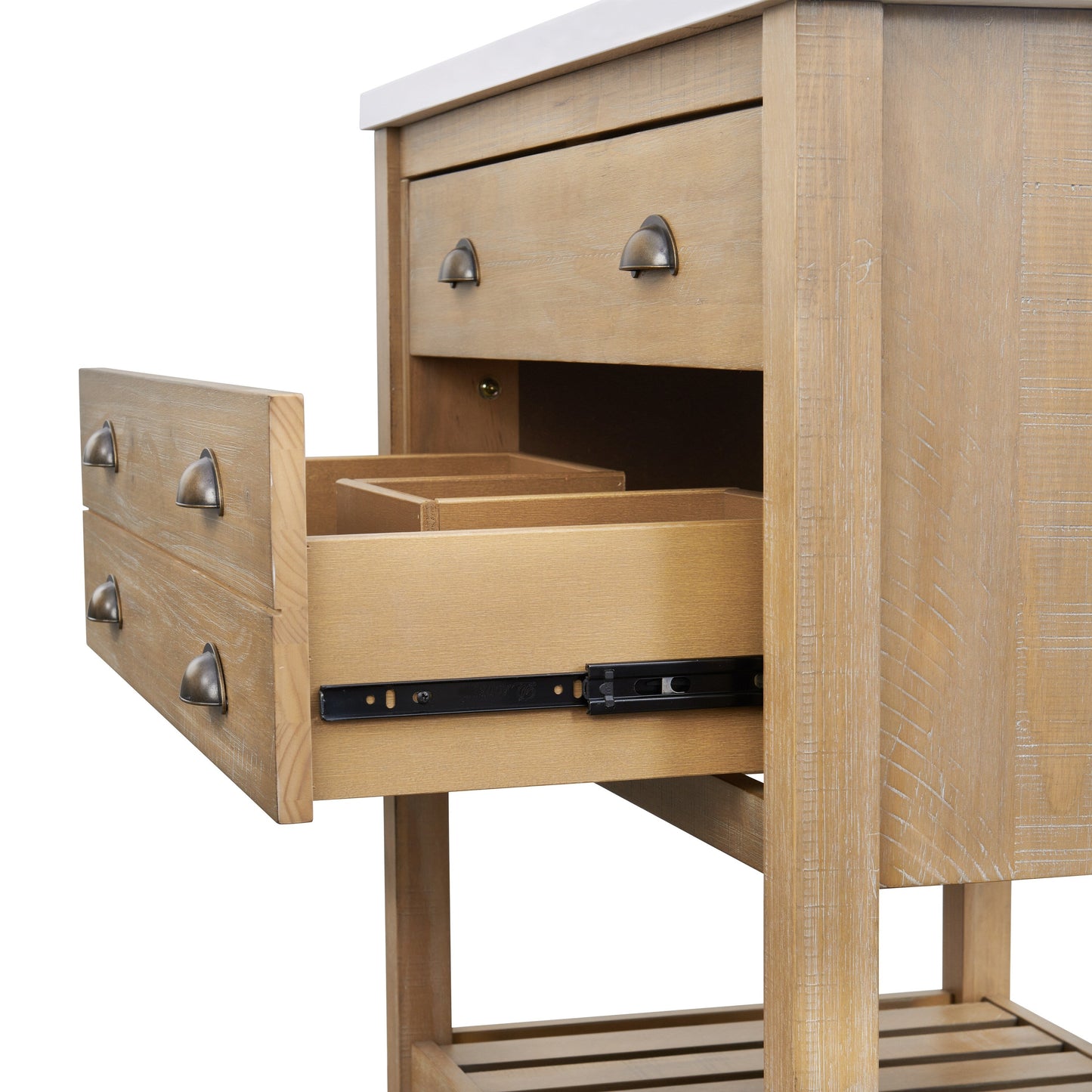 Meuble-lavabo simple de style ferme Monterey 37 avec dessus