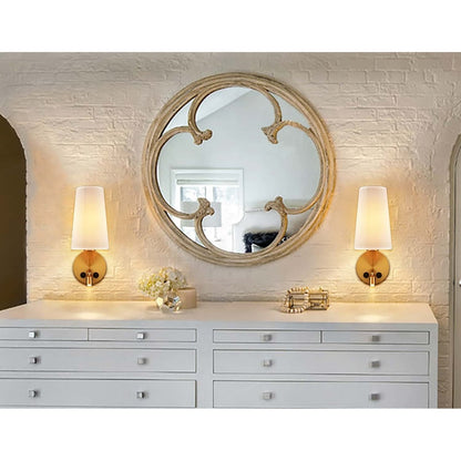 Lot de 2 appliques murales Morbihan en tissu avec port USB et interrupteur