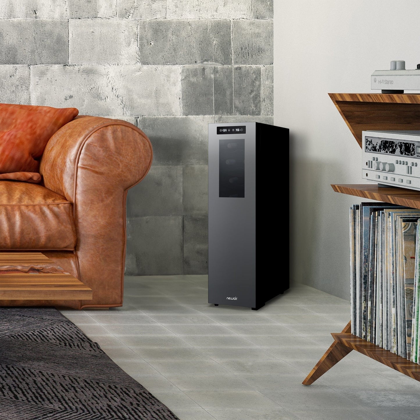 Réfrigérateur à vin Newair Shadow-T Series, 18 bouteilles, double zone de température, autonome, thermoélectrique, commande numérique