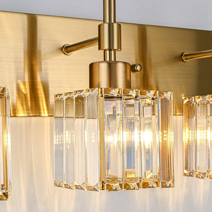 Luminaires de salle de bain en cristal à intensité variable Ora Modern sur miroir Glam Vanity Lights