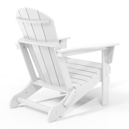 Chaise pliante Adirondack Polytrends Laguna résistante à la décoloration et aux intempéries pour patio extérieur