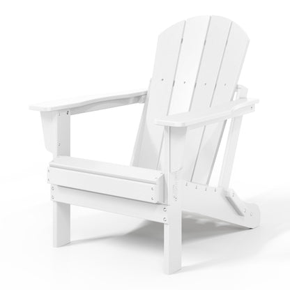 Chaise pliante Adirondack Polytrends Laguna résistante à la décoloration et aux intempéries pour patio extérieur