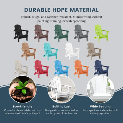 Chaises pliantes Adirondack Polytrends Laguna résistantes aux intempéries (lot de 2)