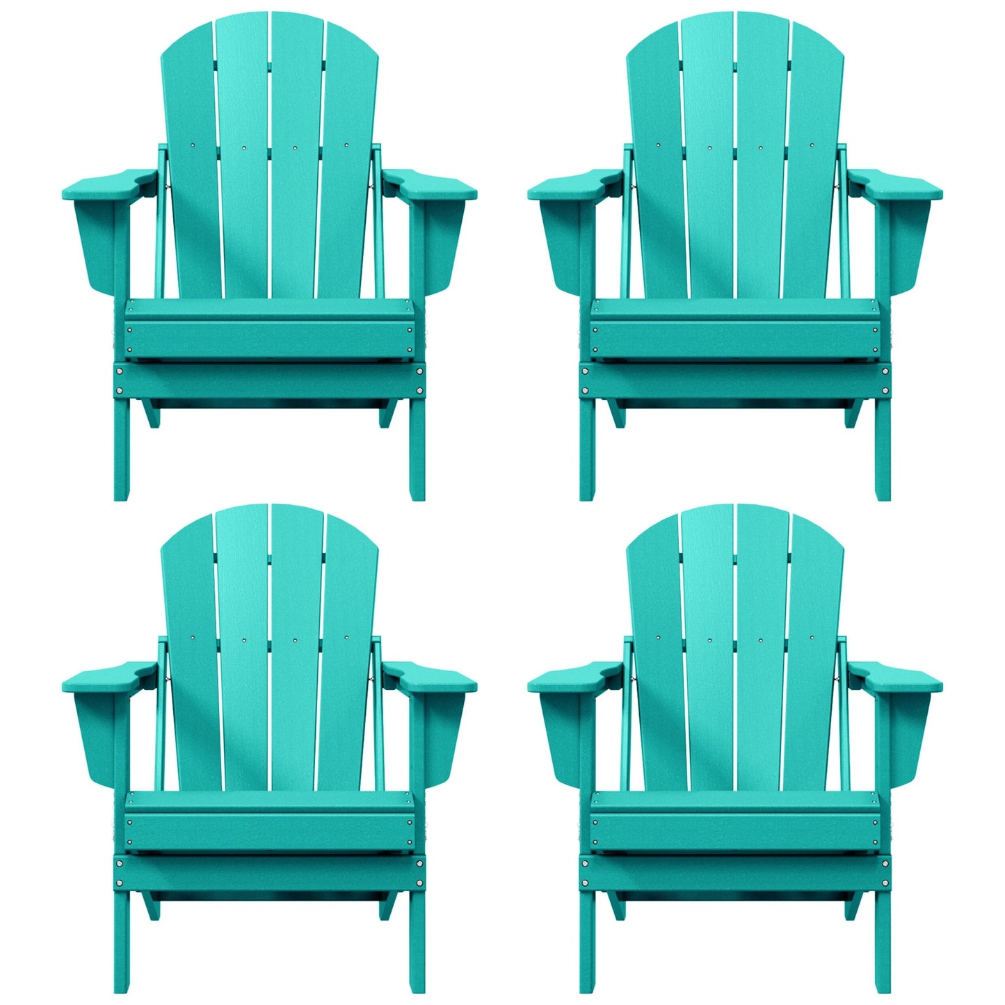 Chaises pliantes Adirondack Polytrends Laguna résistantes aux intempéries (lot de 4)
