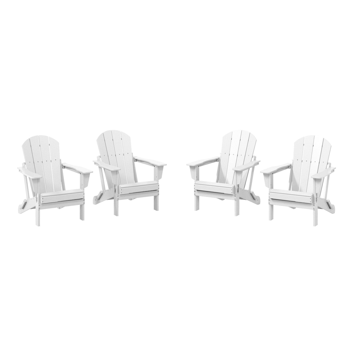 Chaises pliantes Adirondack Polytrends Laguna résistantes aux intempéries (lot de 4)