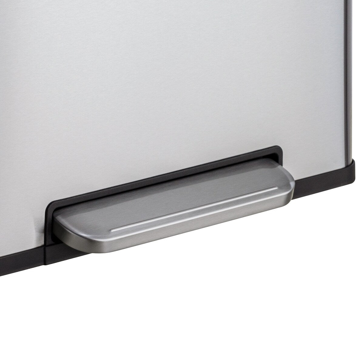 Poubelle de recyclage rectangulaire Qualiazero 16 gal (unité double 8 gal) – Acier inoxydable