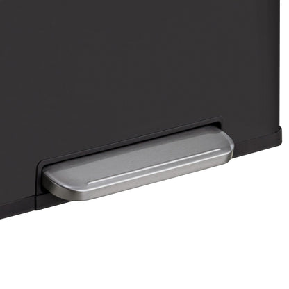 Poubelle de recyclage rectangulaire Qualiazero 16 gal (unité double 8 gal) – Acier inoxydable