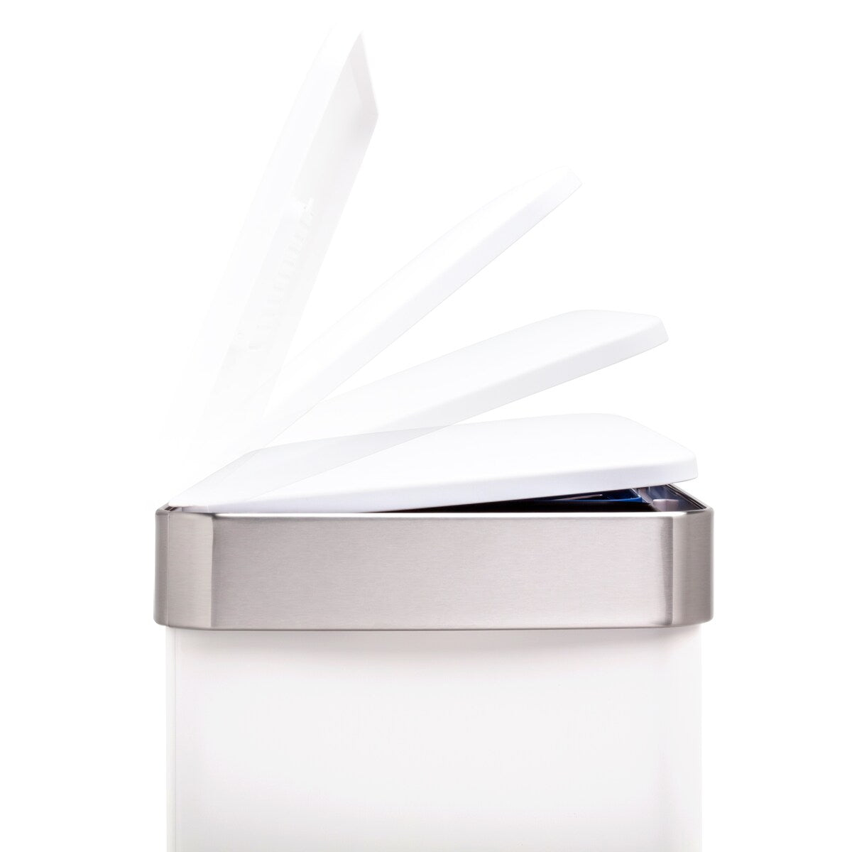 Poubelle de recyclage rectangulaire Qualiazero 16 gal (unité double 8 gal) – Acier inoxydable