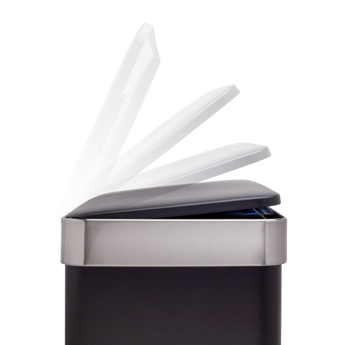 Poubelle de recyclage rectangulaire Qualiazero 16 gal (unité double 8 gal) – Acier inoxydable