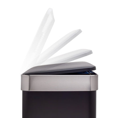 Poubelle de recyclage rectangulaire Qualiazero 16 gal (unité double 8 gal) – Acier inoxydable