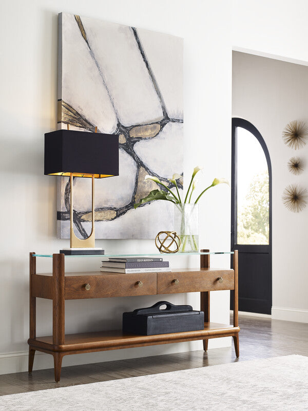 Console Martine avec plateau en verre