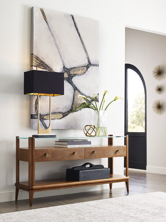 Console Martine avec plateau en verre