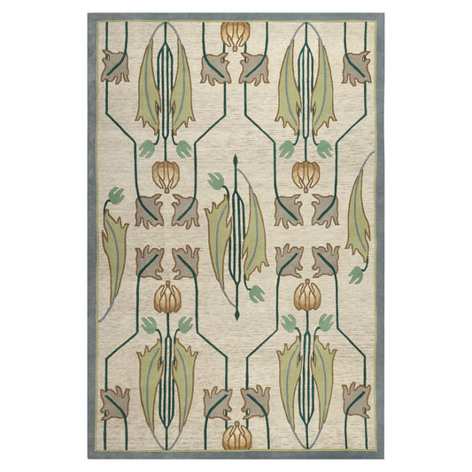 Tapis Tulipe Rennie - Ivoire