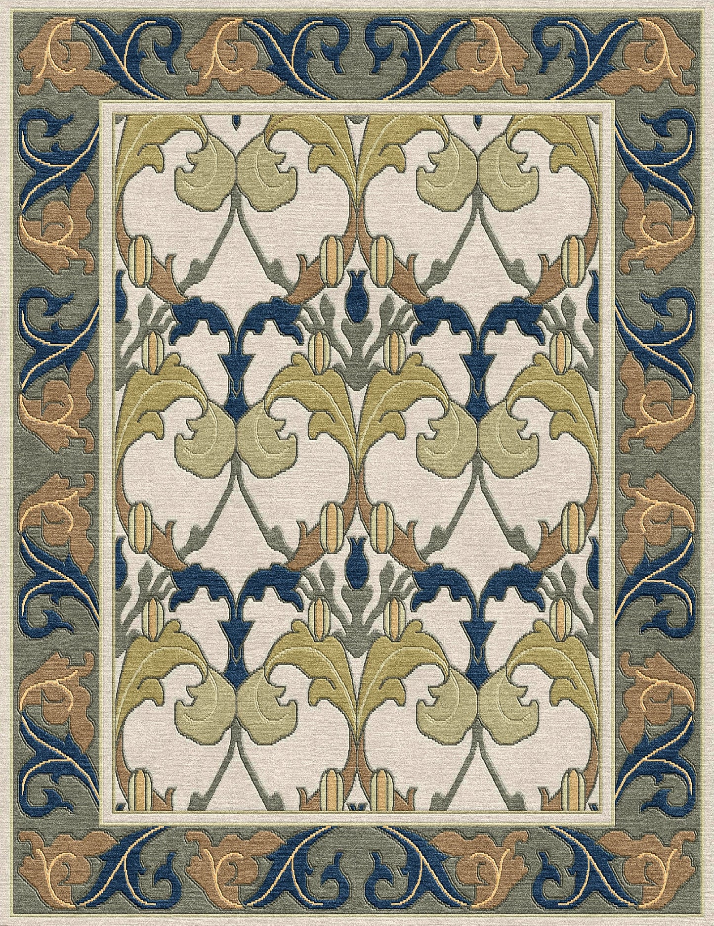 Tapis botanique Voysey