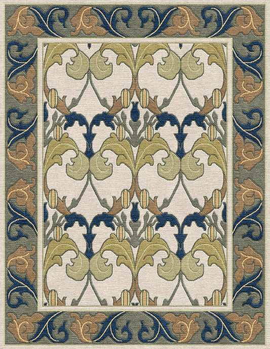 Tapis botanique Voysey