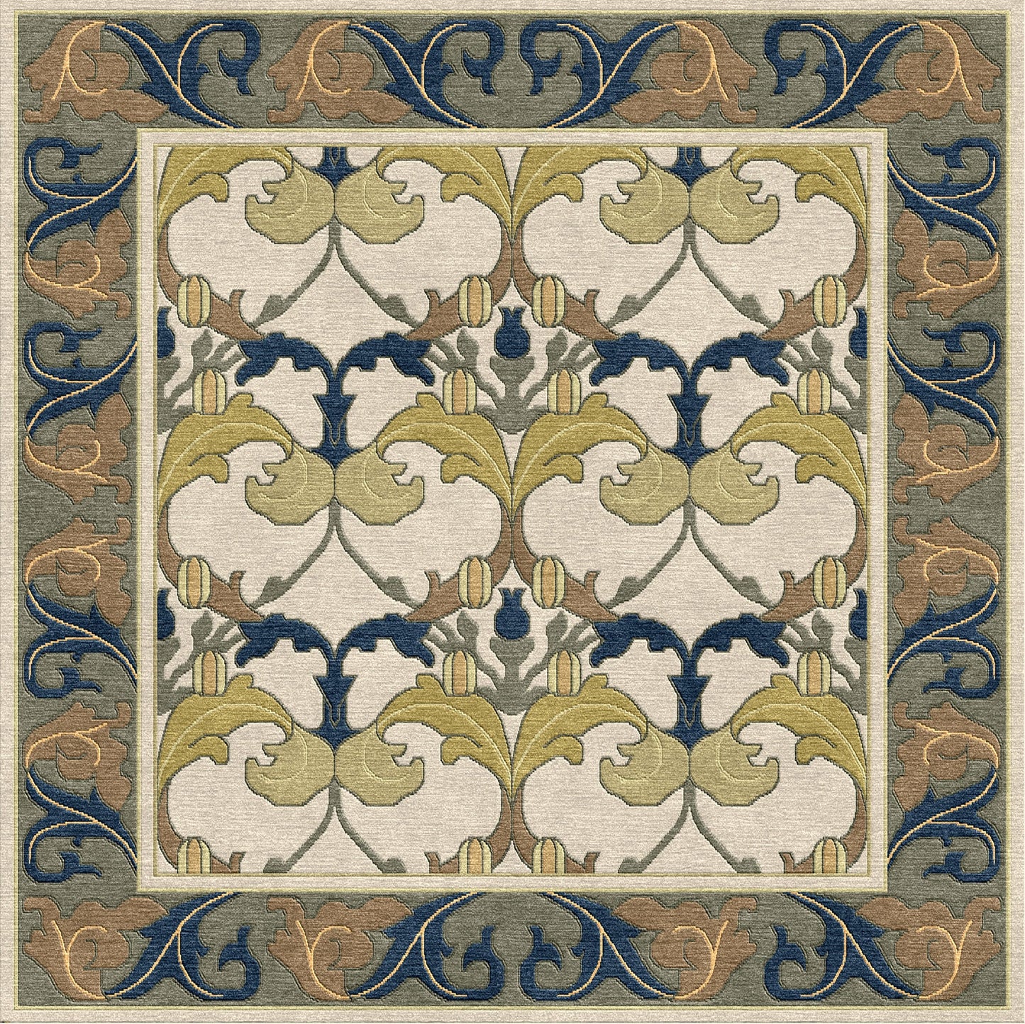 Tapis botanique Voysey