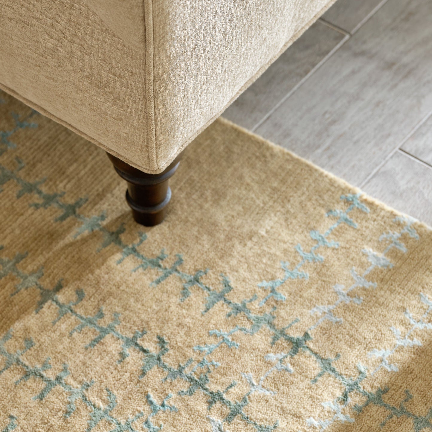 Tapis à carreaux à points de surjet