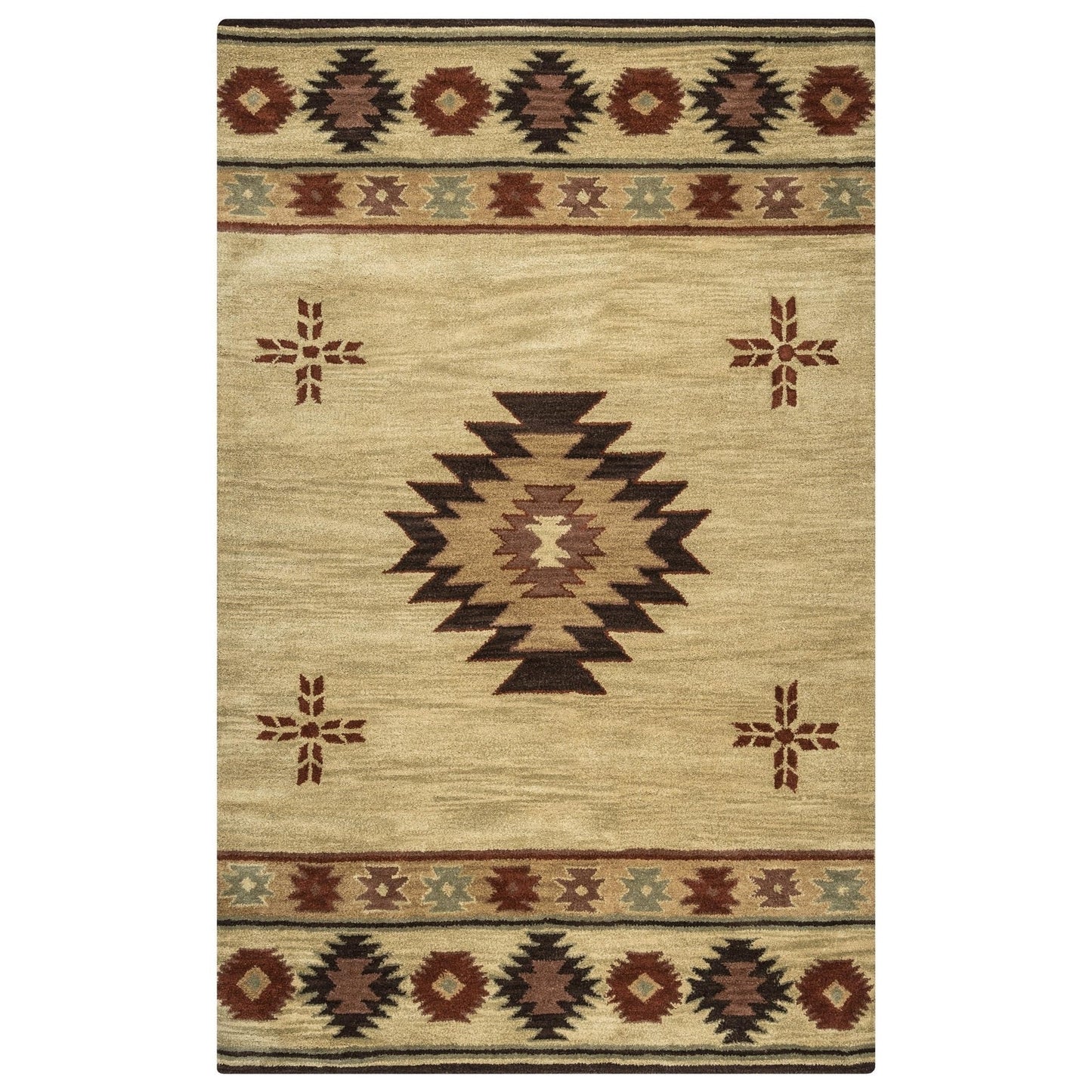 Tapis en laine touffeté à la main Alora Decor Ryder Southwestern