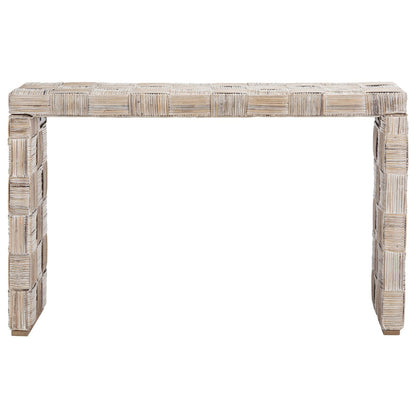Console en rotin Mindel SAFAVIEH - 51 L x 14 P x 32 H