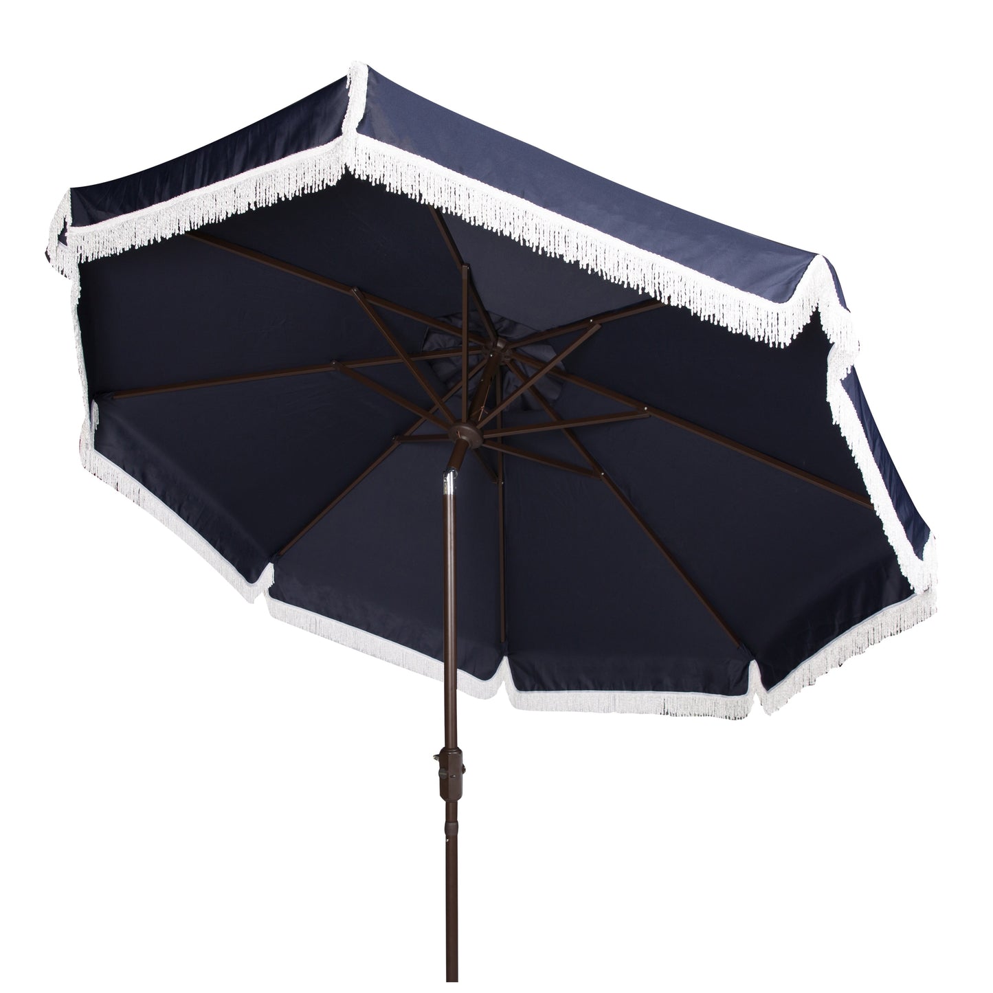 Parasol d'extérieur à manivelle SAFAVIEH Ronette Fringe de 9 pieds
