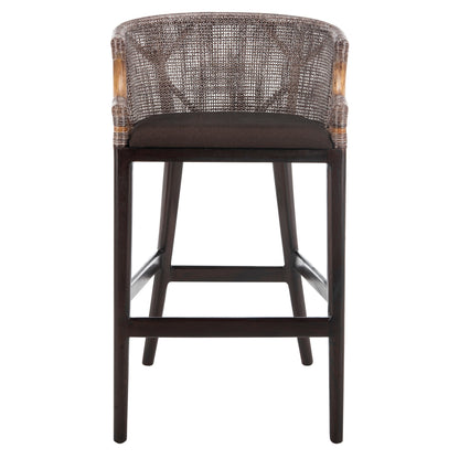 Tabouret de bar en rotin SAFAVIEH Virona de 76 cm (22,3 po l x 20,5 po l x 39 po H)